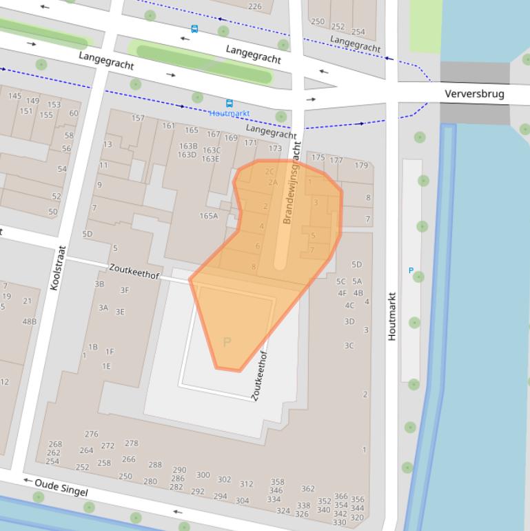 Kaart van postcodegebied 2312PW.