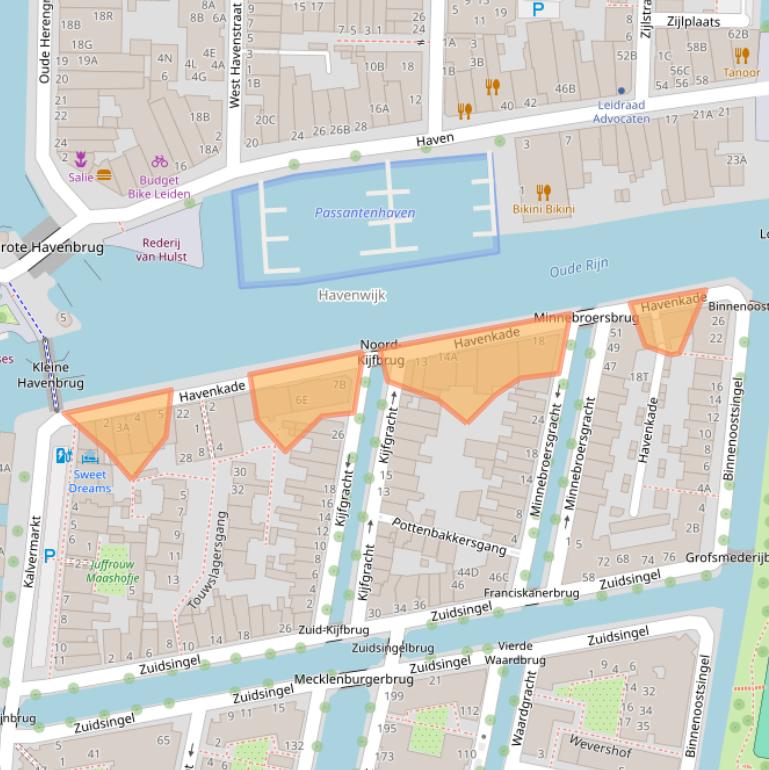 Kaart van postcodegebied 2312RT.