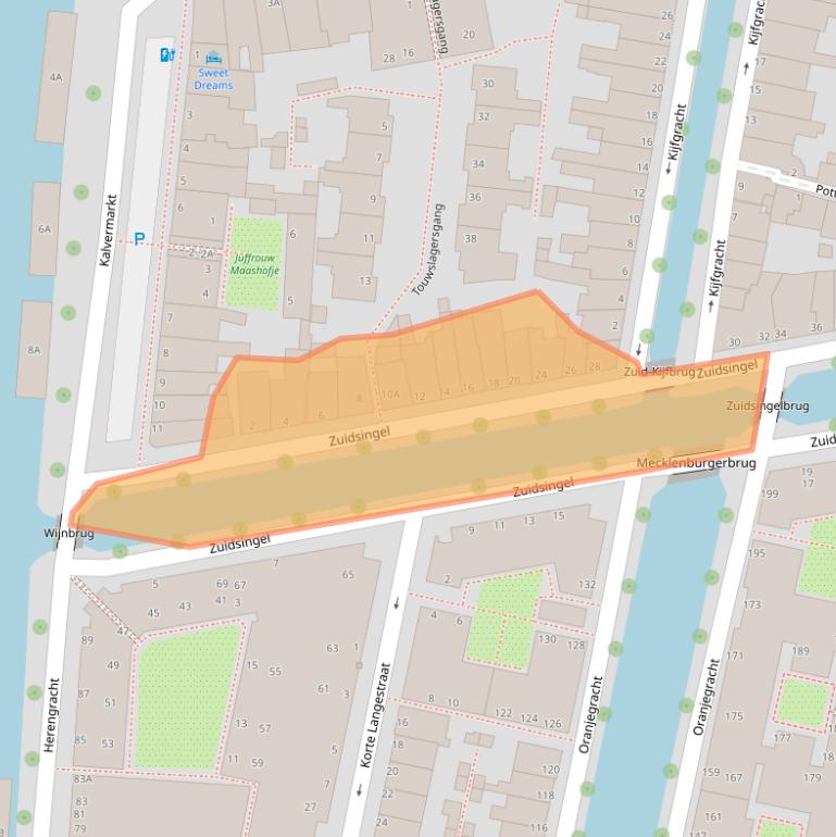 Kaart van postcodegebied 2312SB.