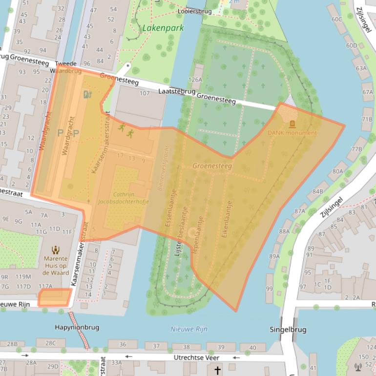 Kaart van postcodegebied 2312SG.