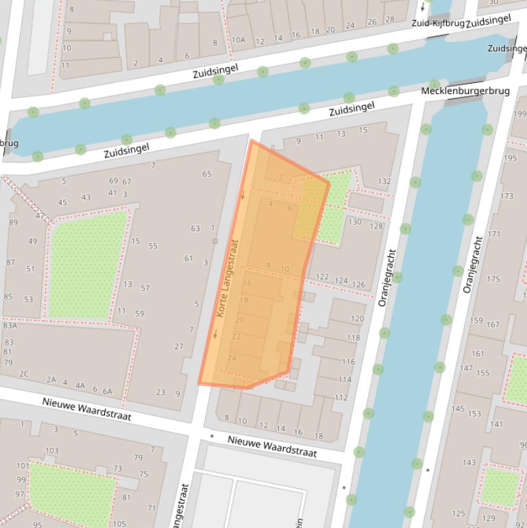 Kaart van postcodegebied 2312SK.