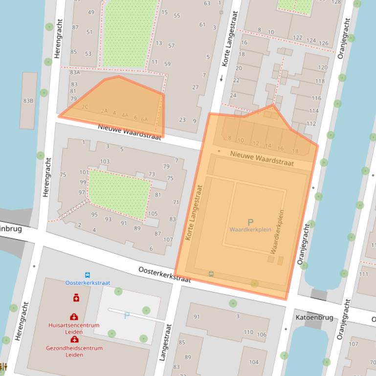 Kaart van postcodegebied 2312SM.