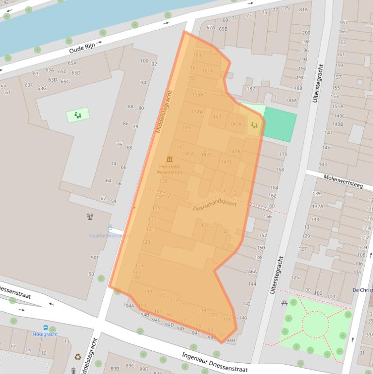 Kaart van postcodegebied 2312TV.