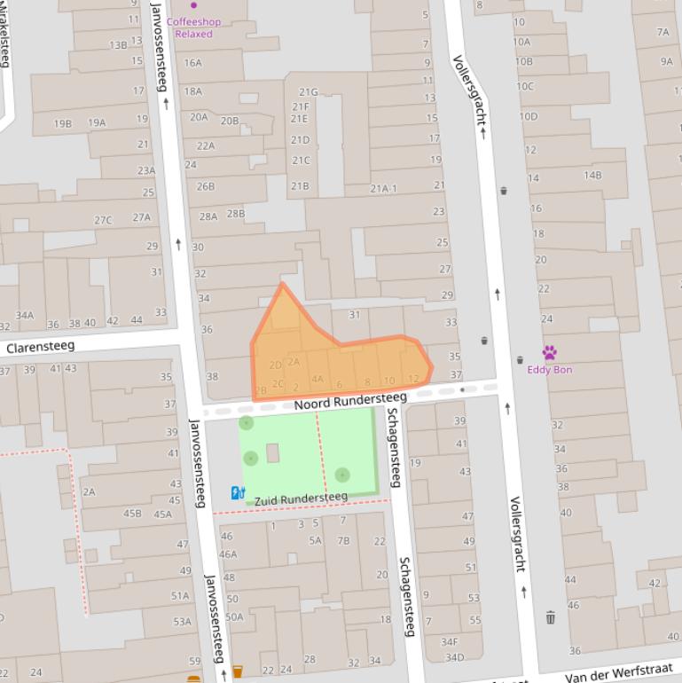 Kaart van postcodegebied 2312VN.