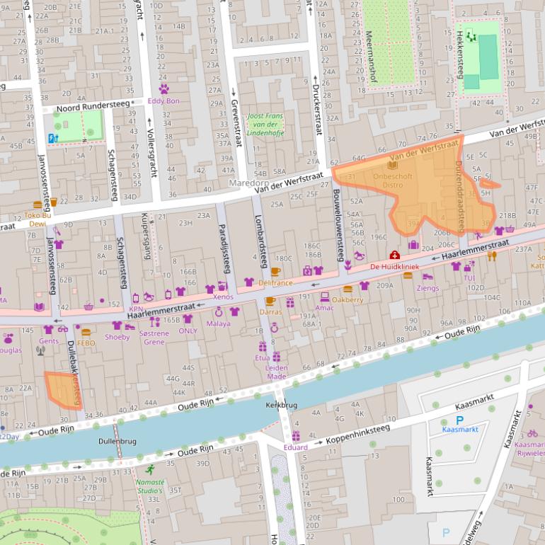 Kaart van postcodegebied 2312VT.
