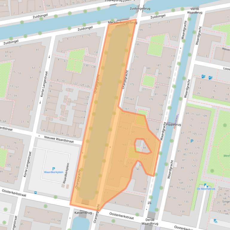 Kaart van postcodegebied 2312XE.