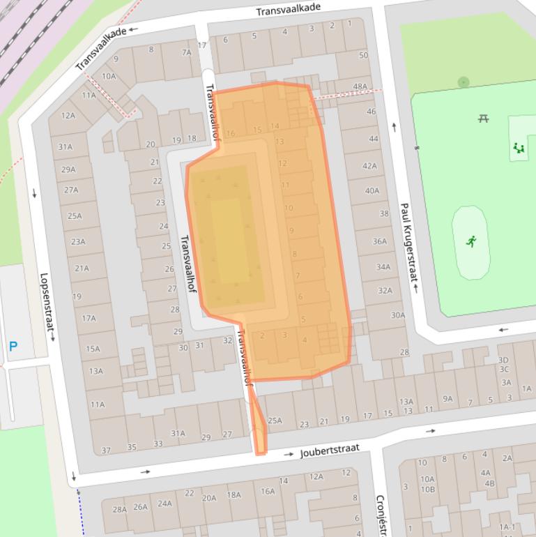 Kaart van postcodegebied 2312ZG.