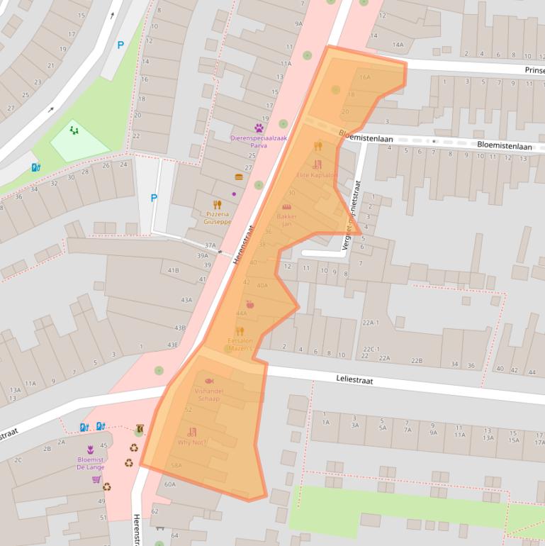 Kaart van postcodegebied 2313AL.