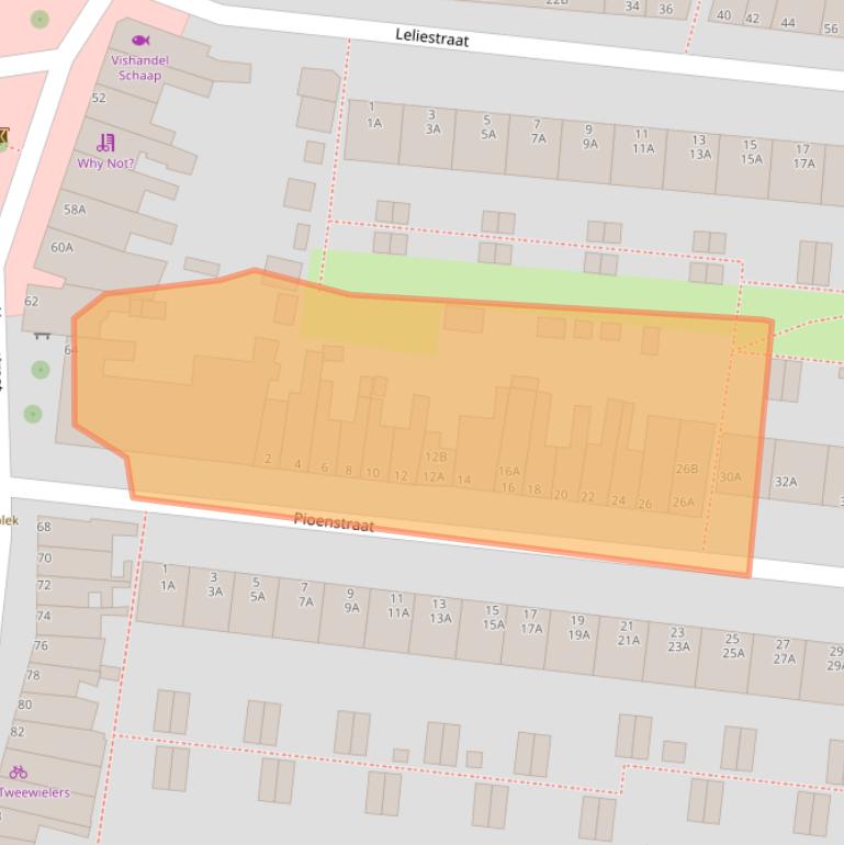 Kaart van postcodegebied 2313BM.