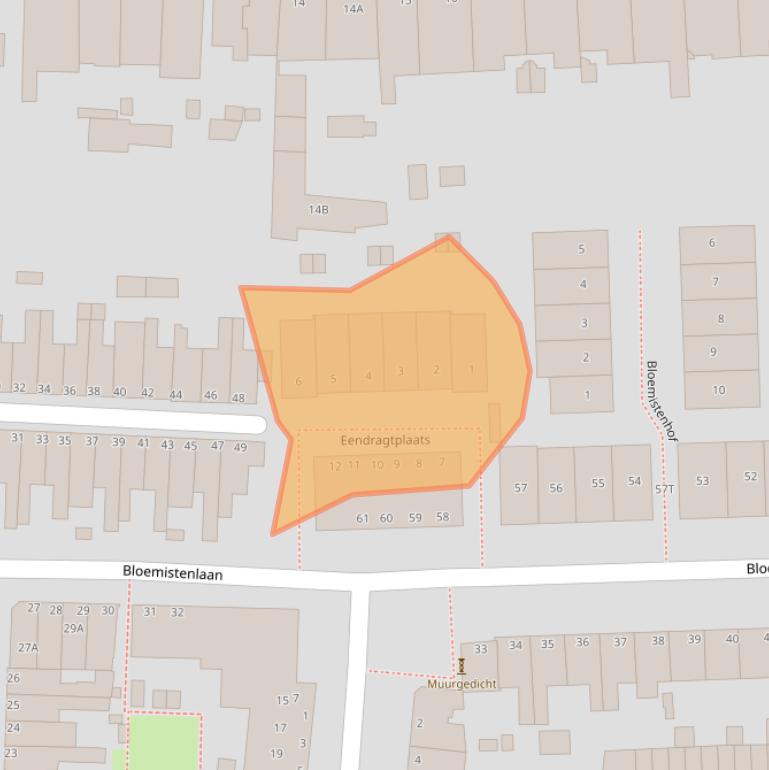 Kaart van postcodegebied 2313CD.