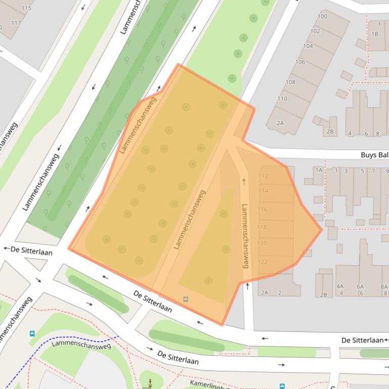 Kaart van postcodegebied 2313DR.