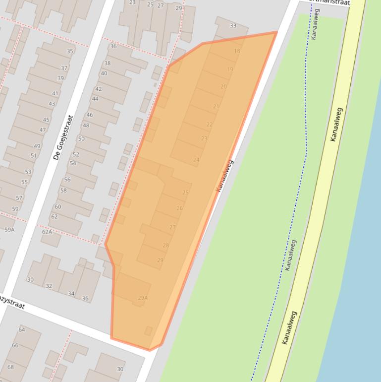 Kaart van postcodegebied 2313DT.