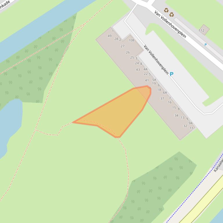 Kaart van postcodegebied 2313EC.