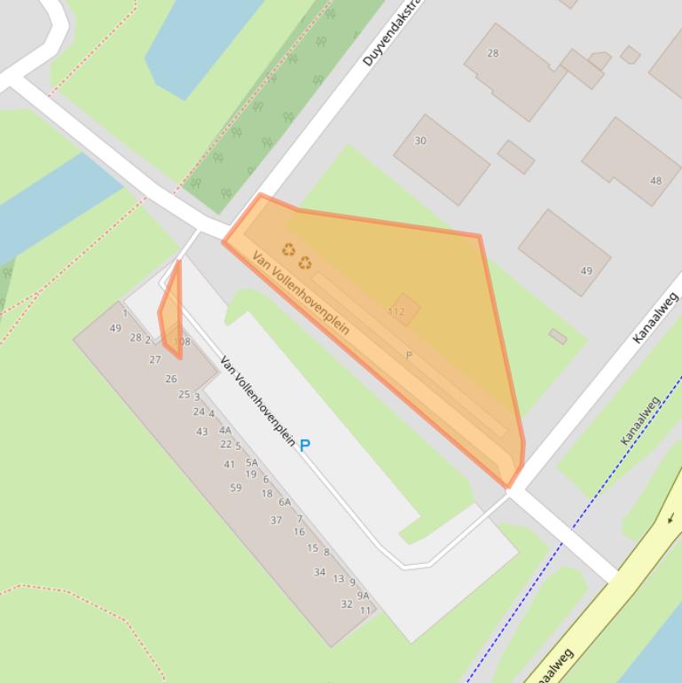 Kaart van postcodegebied 2313EE.