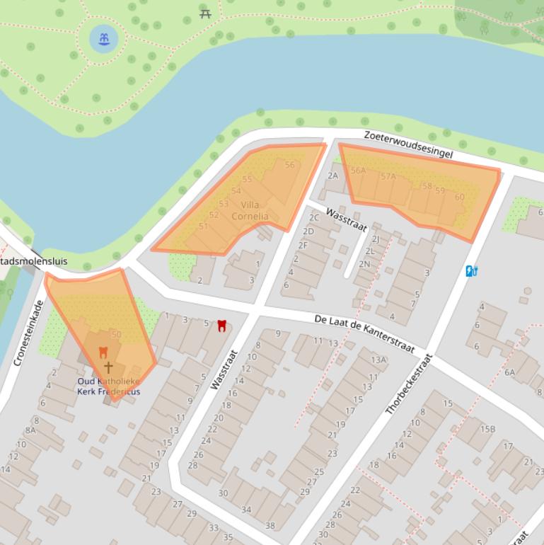 Kaart van postcodegebied 2313EK.