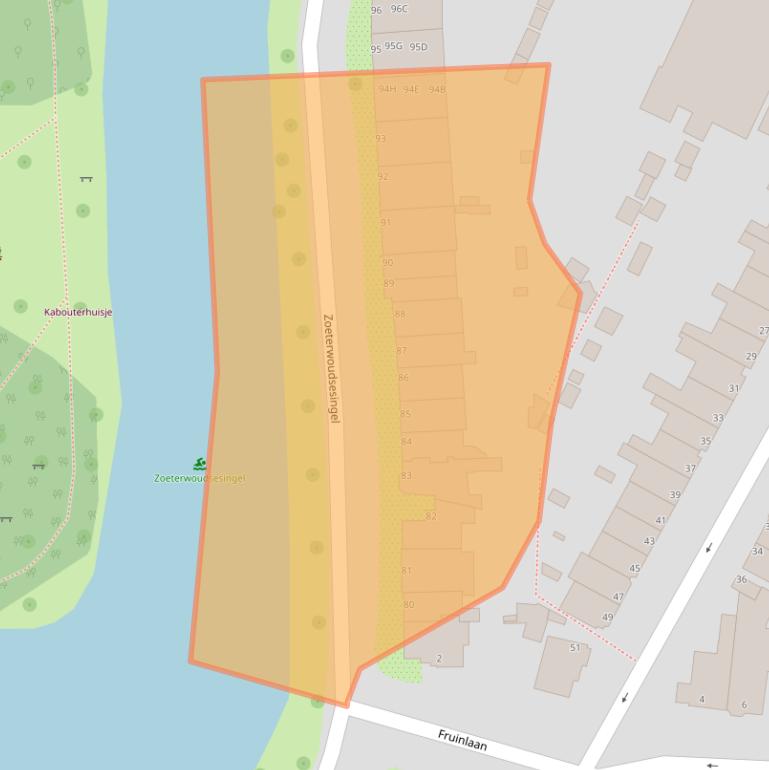 Kaart van postcodegebied 2313EM.