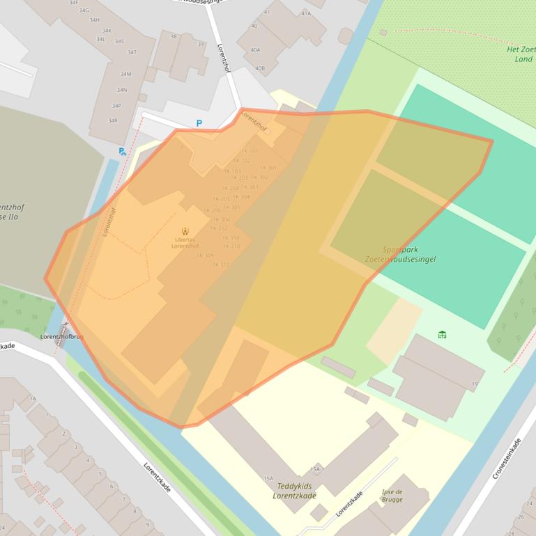 Kaart van postcodegebied 2313GA.