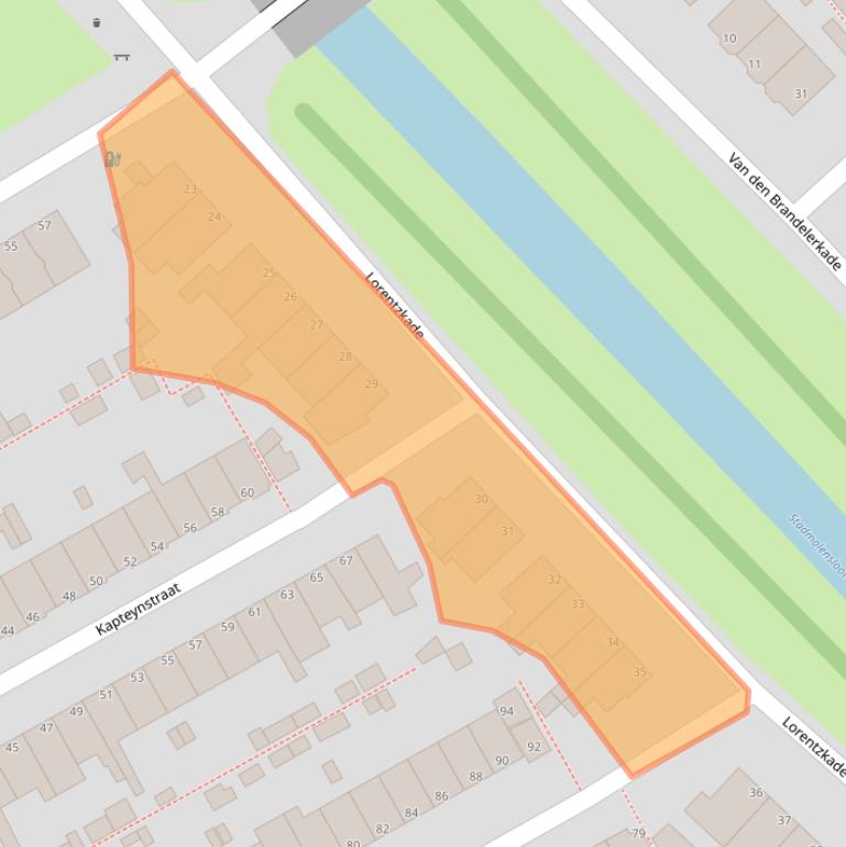 Kaart van postcodegebied 2313GC.