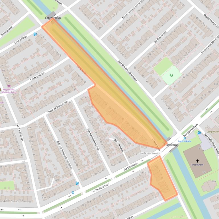 Kaart van postcodegebied 2313GD.