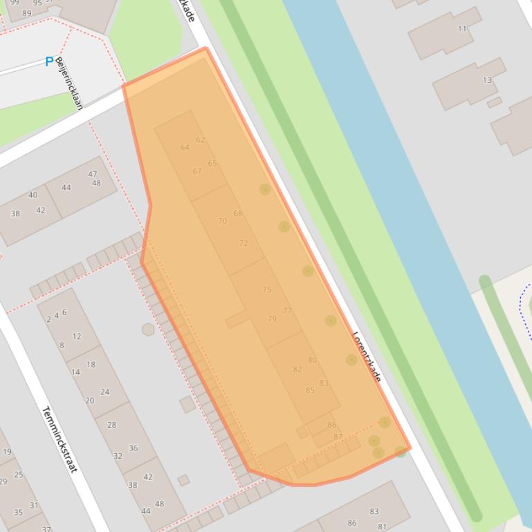 Kaart van postcodegebied 2313GE.