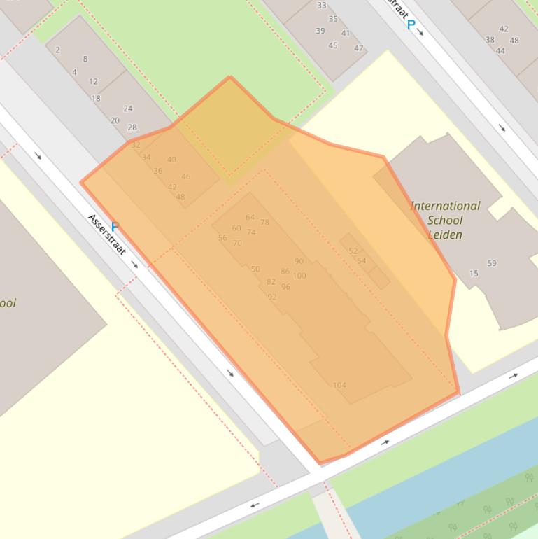 Kaart van postcodegebied 2313GH.