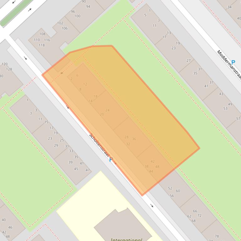 Kaart van postcodegebied 2313GL.