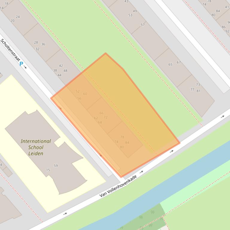 Kaart van postcodegebied 2313GM.