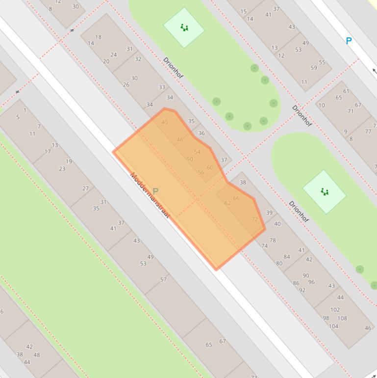 Kaart van postcodegebied 2313GS.