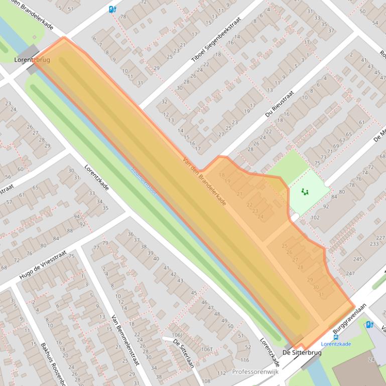 Kaart van postcodegebied 2313GW.