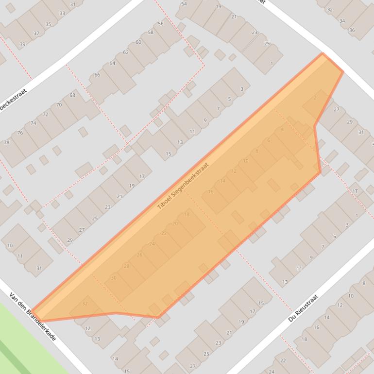 Kaart van postcodegebied 2313HB.