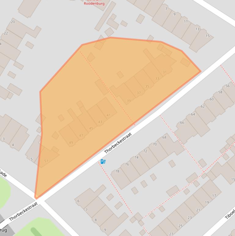 Kaart van postcodegebied 2313HD.