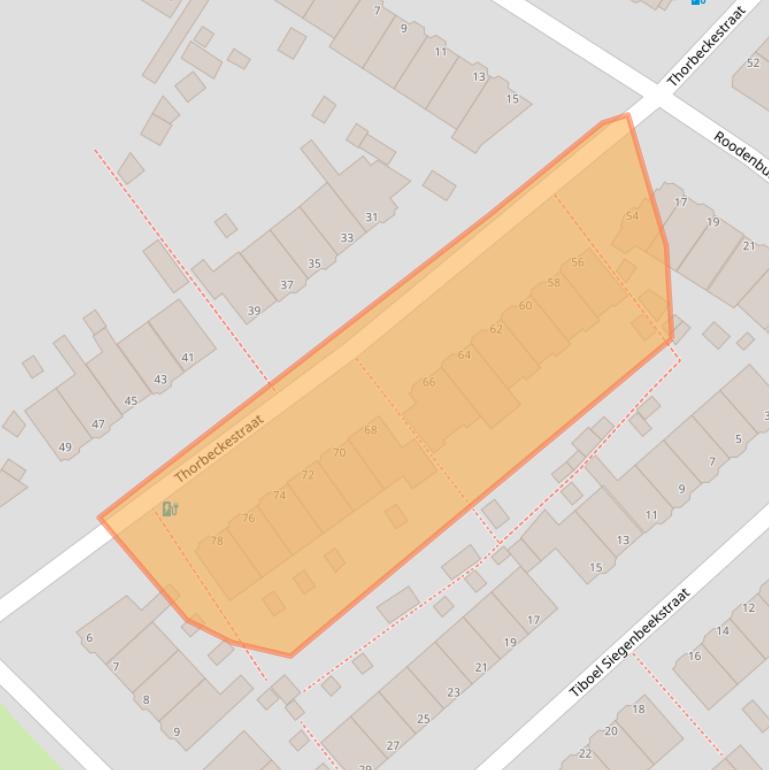 Kaart van postcodegebied 2313HG.