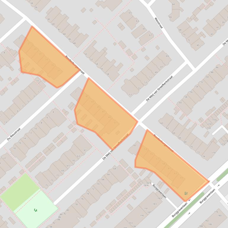 Kaart van postcodegebied 2313HJ.