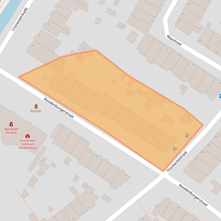 Kaart van postcodegebied 2313HK.