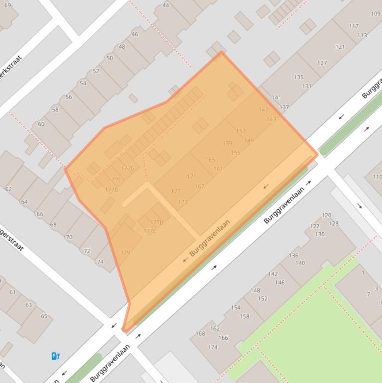 Kaart van postcodegebied 2313HR.