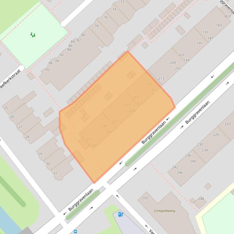 Kaart van postcodegebied 2313HT.