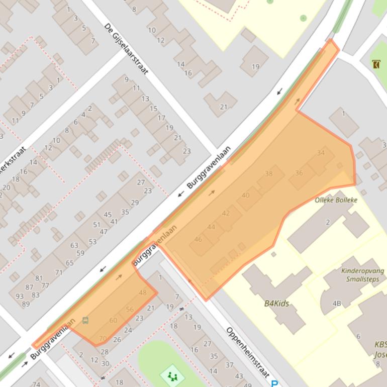 Kaart van postcodegebied 2313HW.