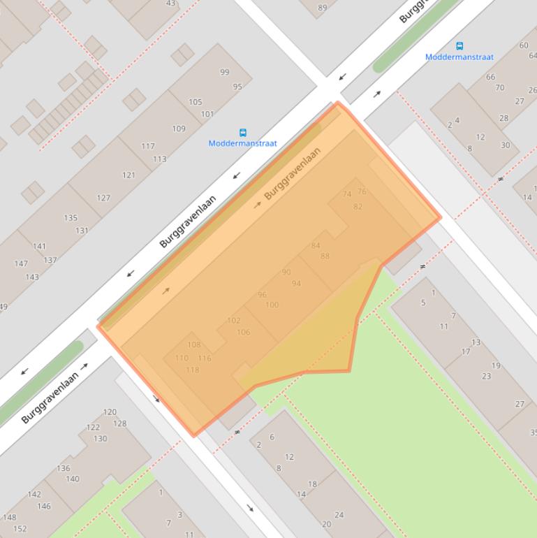 Kaart van postcodegebied 2313HX.