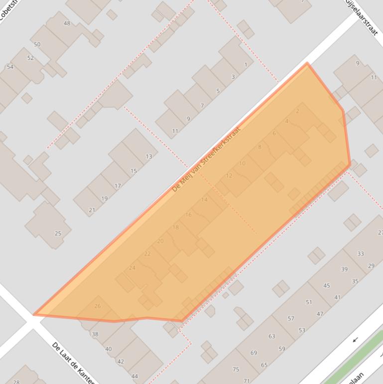 Kaart van postcodegebied 2313JN.