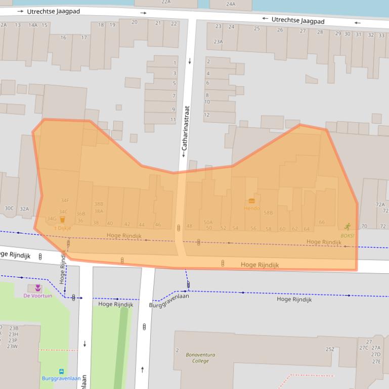 Kaart van postcodegebied 2313KK.