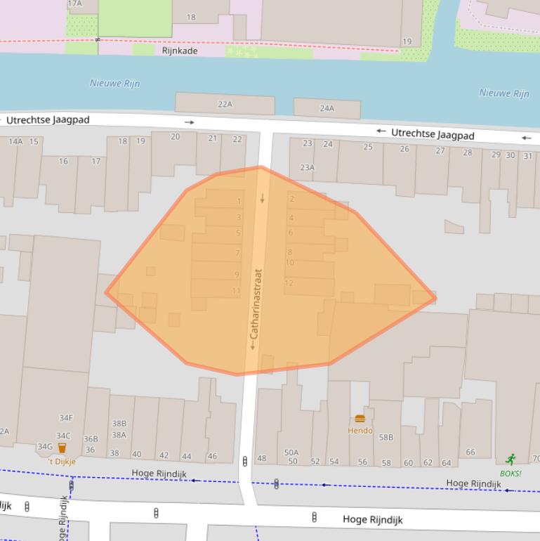 Kaart van postcodegebied 2313KP.