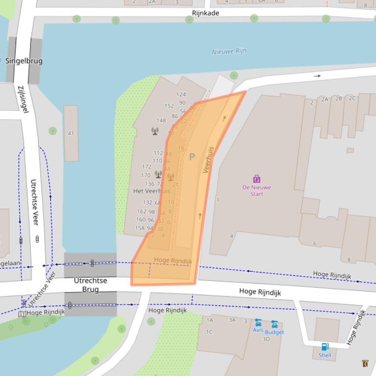 Kaart van postcodegebied 2313KR.