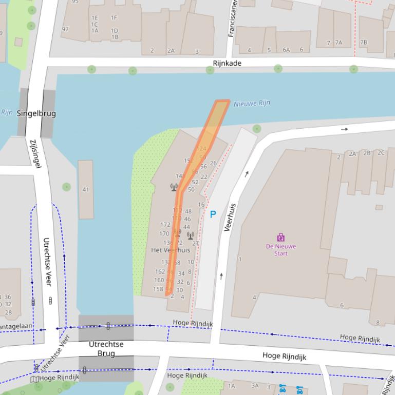 Kaart van postcodegebied 2313KT.