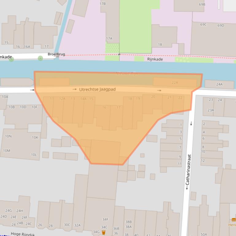 Kaart van postcodegebied 2313KX.