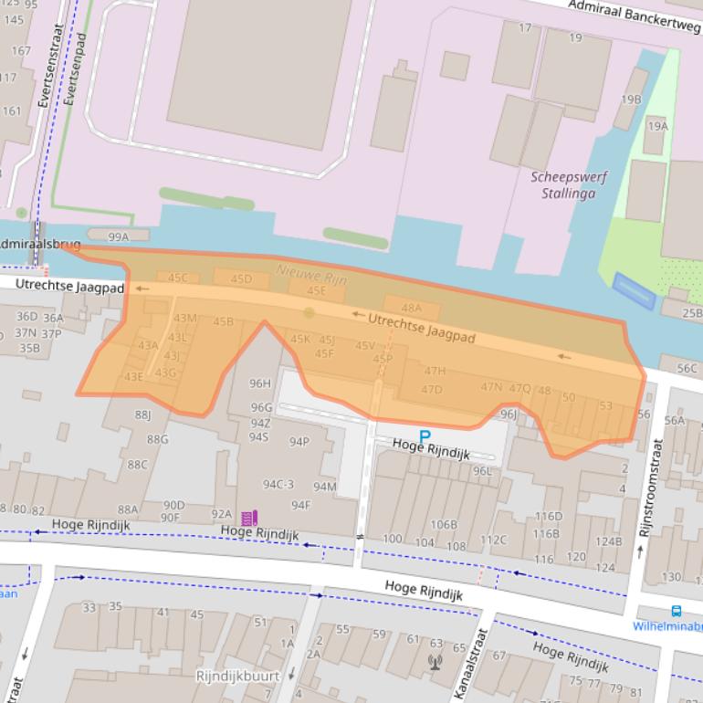 Kaart van postcodegebied 2313LA.