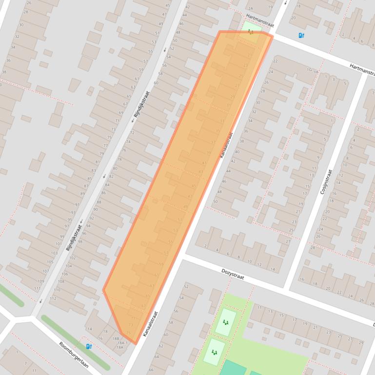 Kaart van postcodegebied 2313NP.