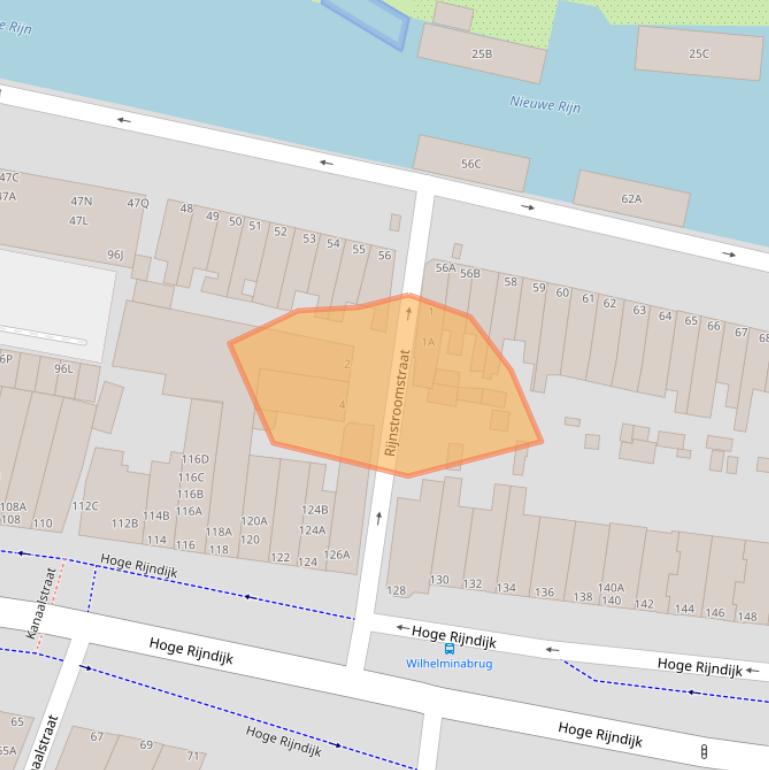 Kaart van postcodegebied 2313NZ.