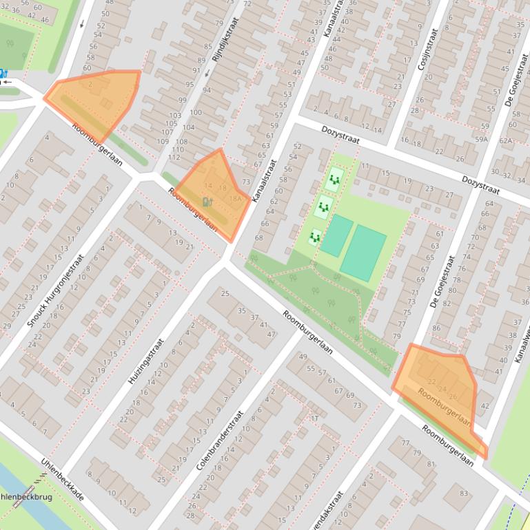 Kaart van postcodegebied 2313PS.