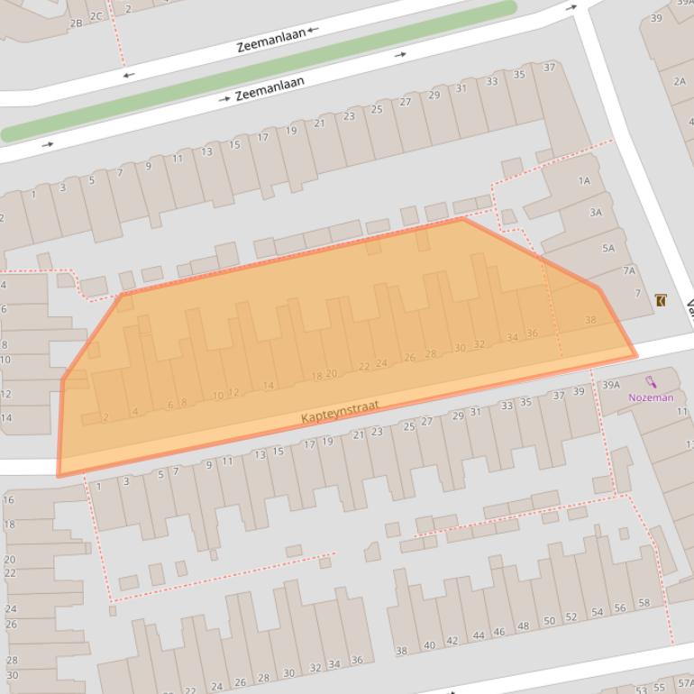 Kaart van postcodegebied 2313RN.