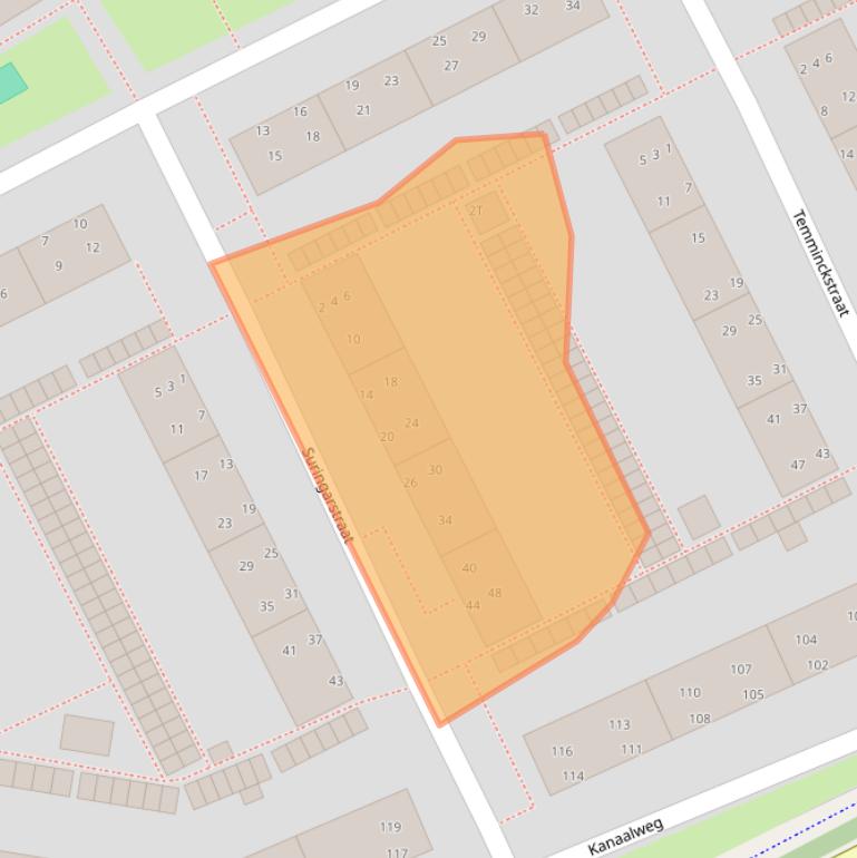 Kaart van postcodegebied 2313RV.